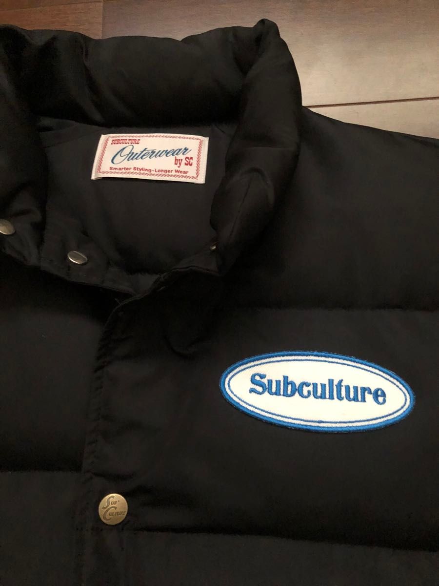 subcultureサブカルチャーダウンベスト黒3キムタクさんタク subcultureサブカルチャーダウンベスト黒3キムタクさんタク