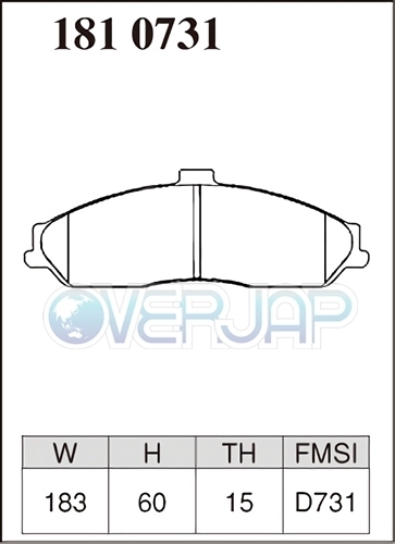 X1810731 / 1850732 DIXCEL X type brake pad for 1 vehicle set CHEVROLET( Chevrolet ) CORVETTE(C5) CY25E 1997~2004 5.7