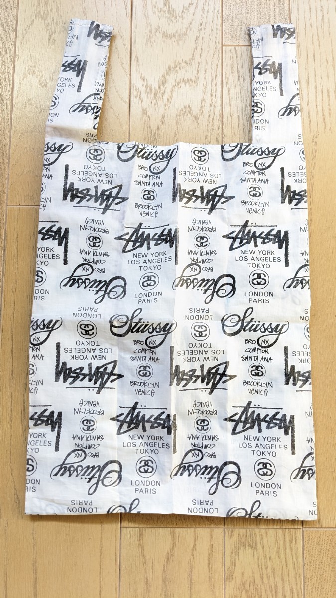 ◆STUSSY エコバッグ 白 ホワイト ステューシー ショッパー バッグ グッズ◆_画像2