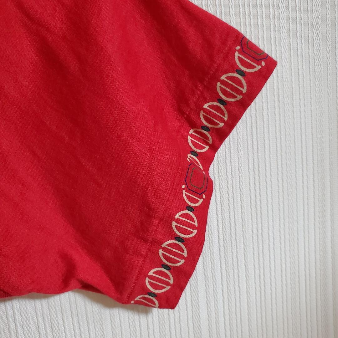 Munsingwear マンシングウェア ポロシャツ レッド RED 赤 ロゴ DESCENTE デサント【k450】_画像6