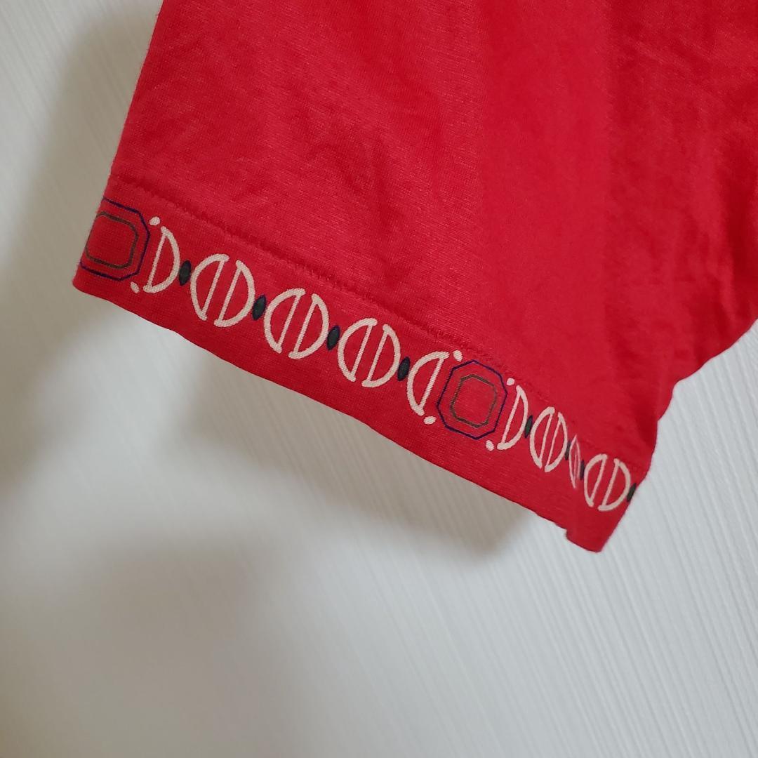 Munsingwear マンシングウェア ポロシャツ レッド RED 赤 ロゴ DESCENTE デサント【k450】_画像7