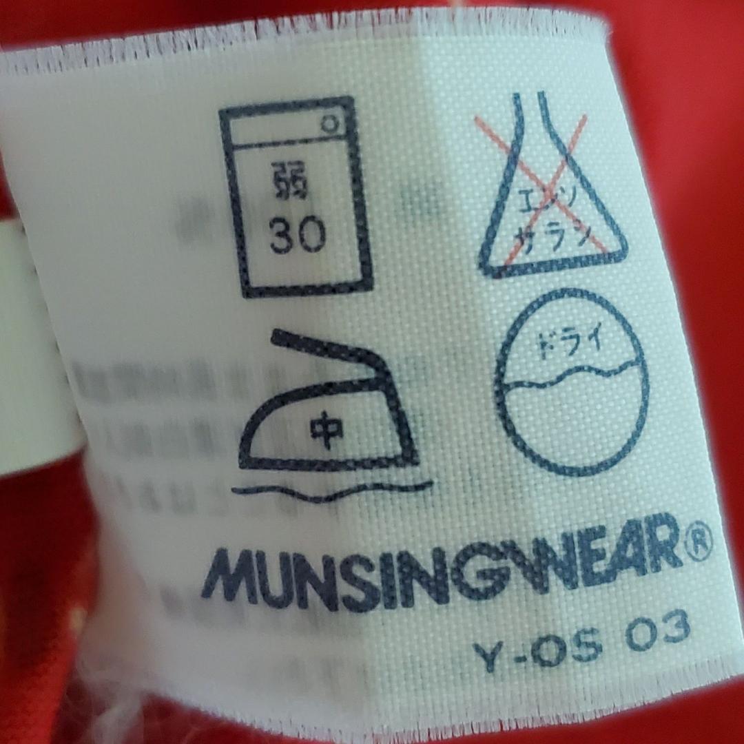 Munsingwear マンシングウェア ポロシャツ レッド RED 赤 ロゴ DESCENTE デサント【k450】_画像8