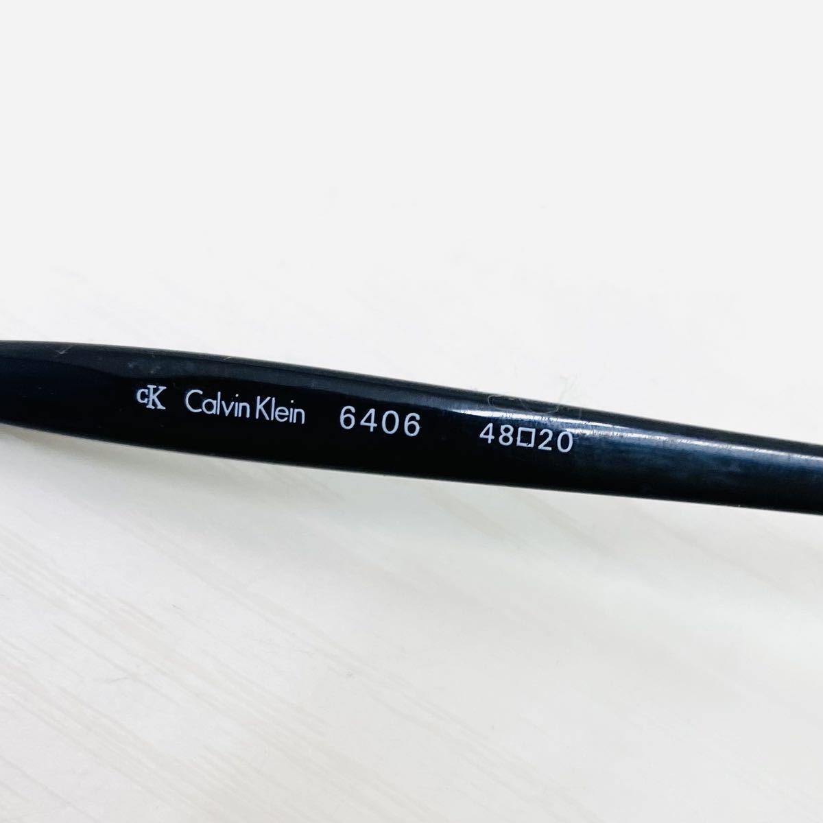 19 Calvin Klein カルバンクライン CK サングラス カラーレンズ オーバル フルリム 68C 6406 48□20 黒 BLACK 度なし メガネ 眼鏡 NK_画像6