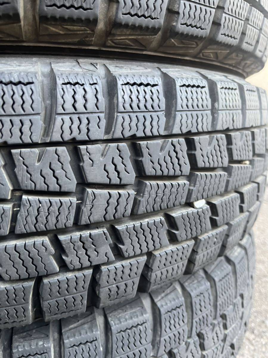 155/65R14ダンロップ WINTERMAXX スタッドレスタイヤ DUNLOP 4本セット18年製ラパンワゴンR N-BOX NーWGNN-ONEバリ山！！_画像4