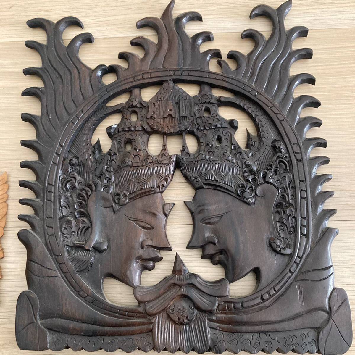 バリ島　木彫り　インドネシア　バロン　お面　お土産　アジアン雑貨　置物 バリ_画像2