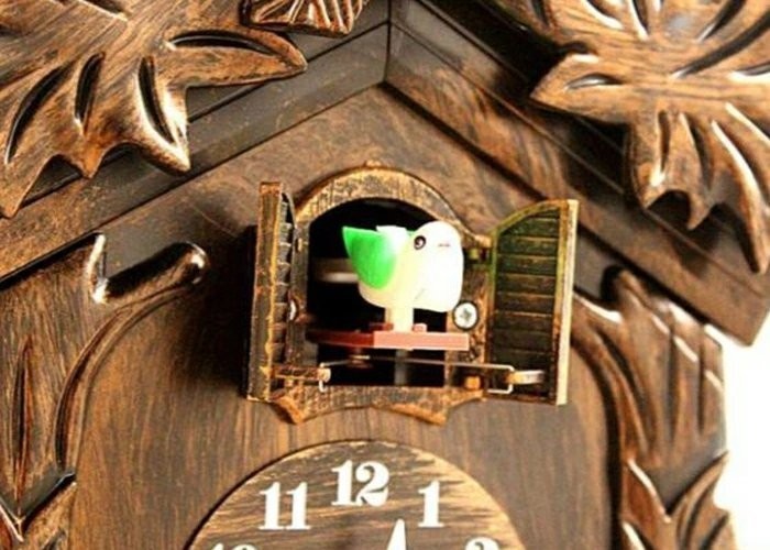 壁掛け時計鳩時計 置き時計 小鳥のさえずりで時間をお知らせ 音を立てる カッコークロック 振り子時計 壁時計 電波 壁掛け☆COLOR A_画像7