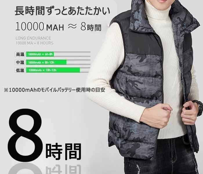 電熱服 電熱インナー ウェア セット ヒーター内蔵 加熱服 バイクウェア インナー ヒーター内蔵 電熱服 レディース ☆カラー/3色選択/1点_画像5