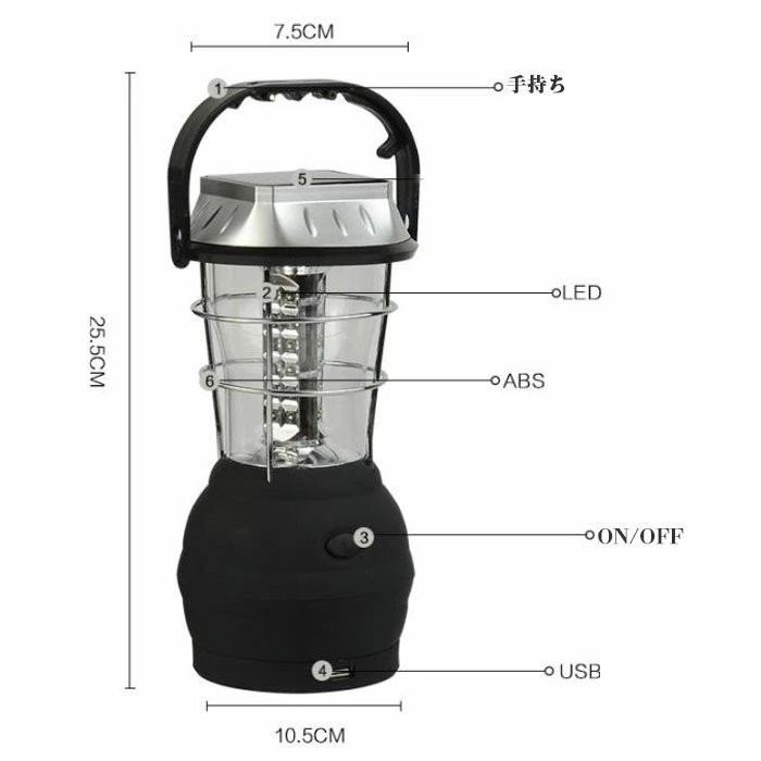 LED ランタン キャンプ ランタン 電池式 USB充電式 5way給電方法　折り畳み式ポータブル テントライト　フラッシュライト SOS 防水仕様_画像8