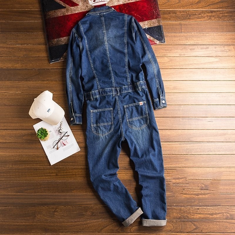  new goods men's overall Denim all-in-one spring autumn overall Denim pants coveralls painter's pants jeans *S~3XL size selection /1 point 