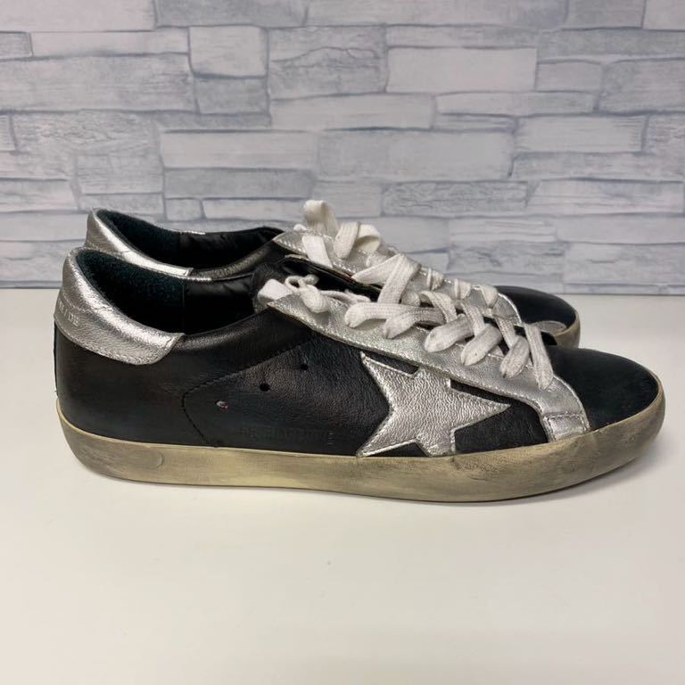 新品　GOLDEN GOOSE　ゴールデングース スーパースター　ビンテージ加工　BL/WH 41 箱_画像3