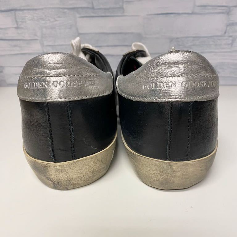 新品　GOLDEN GOOSE　ゴールデングース スーパースター　ビンテージ加工　BL/WH 41 箱_画像4