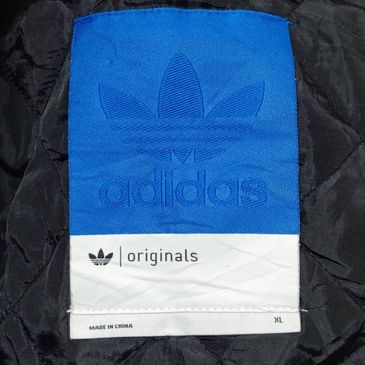 【adidas originals】アディダス オリジナルス キルティング スタジャン コットン ジャケット ジャンバー ブラック 黒色 メンズ XL/Y317j_画像8