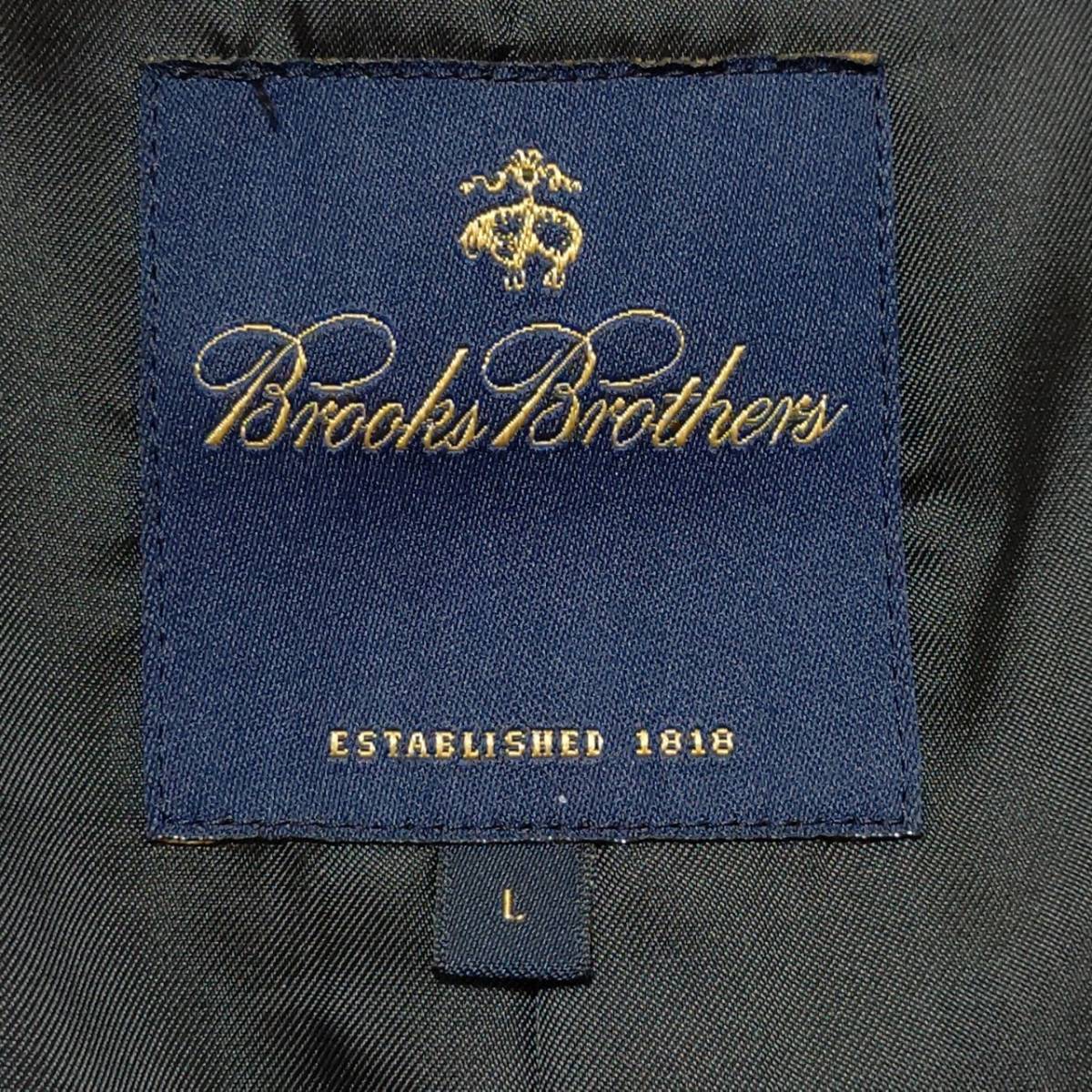 状態良好◎【BrooksBrothers】ブルックスブラザーズ ウール ピーコート Pコート ジャケット アウター 碇ボタン ネイビー 紺 メンズ L/Y830j_画像6