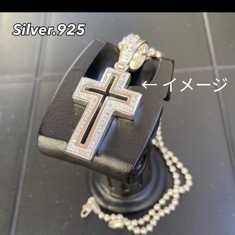 シルバーネックレス 50㎝ ボールチェーン太め5㎜ボール Silver925 ITALY 