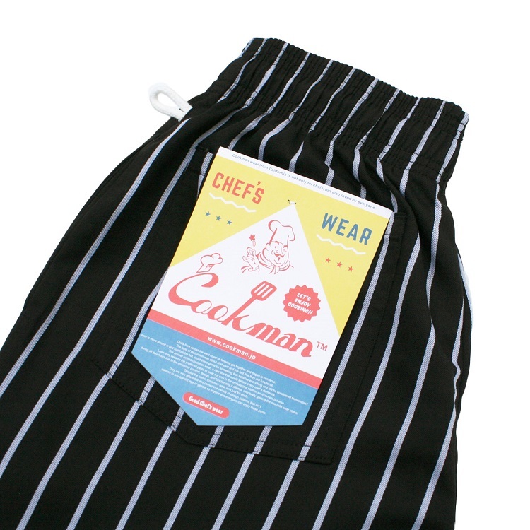 COOKMAN クックマン シェフパンツ Chef Pants Stripe Black ストライプブラック XLサイズ 231-83801 ゆうパケット1点まで送料無料_画像5