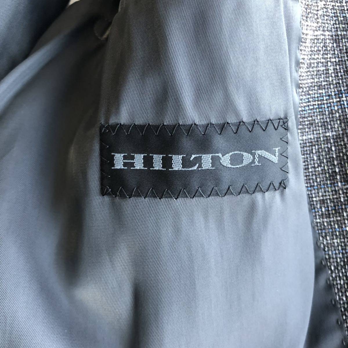 【美品】 HILTON ヒルトン イタリア製生地 ウール コットン ジャケット Lサイズ (M～L)_画像7