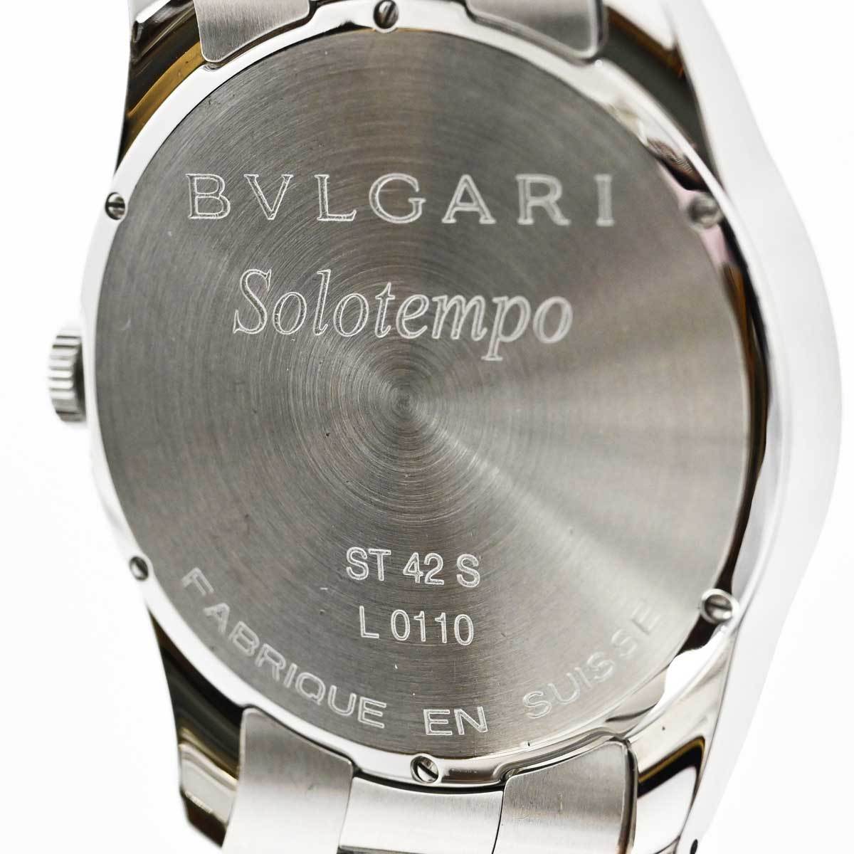 ブルガリ BVLGARI ソロテンポ ST42S クォーツ SS メンズ 3347_画像4