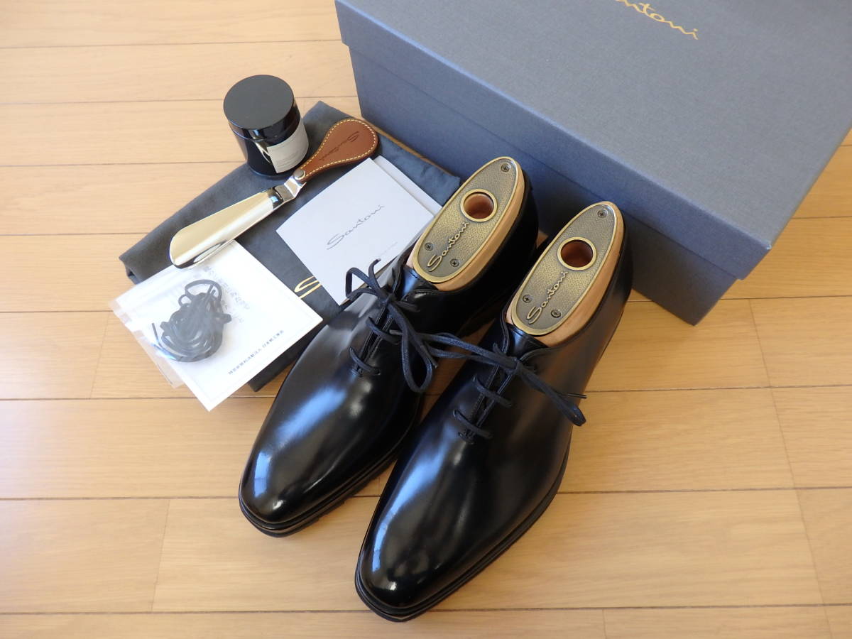 ☆新品！ 最高峰！ サントーニ Santoni リミテッドエディション Limited Edition ホールカット 付属品完備 71/2サイズ B☆_付属品完備です。