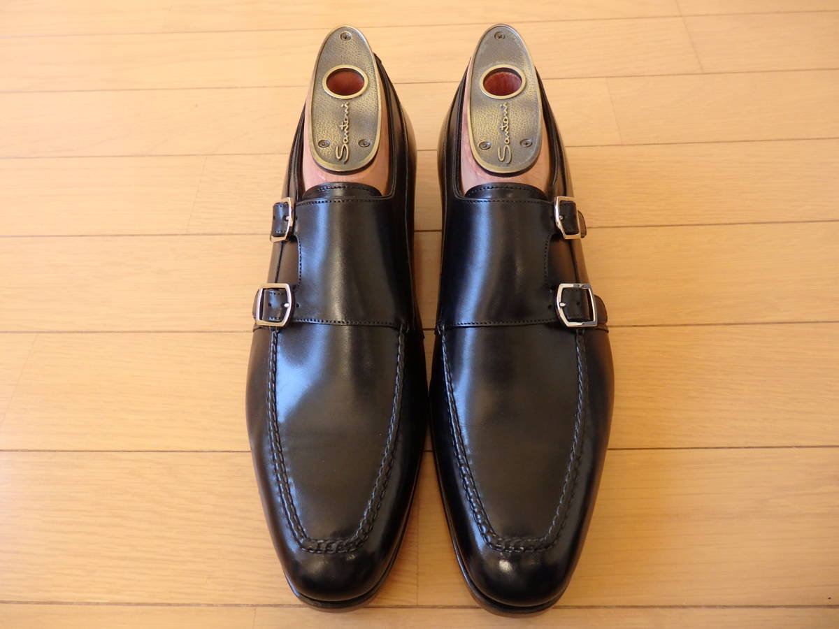 ☆新品！ 最高峰！ サントーニ Santoni リミテッドエディション Limited Edition ダブルモンク 付属品完備 71/2サイズ B☆_革質も素晴らしいです！