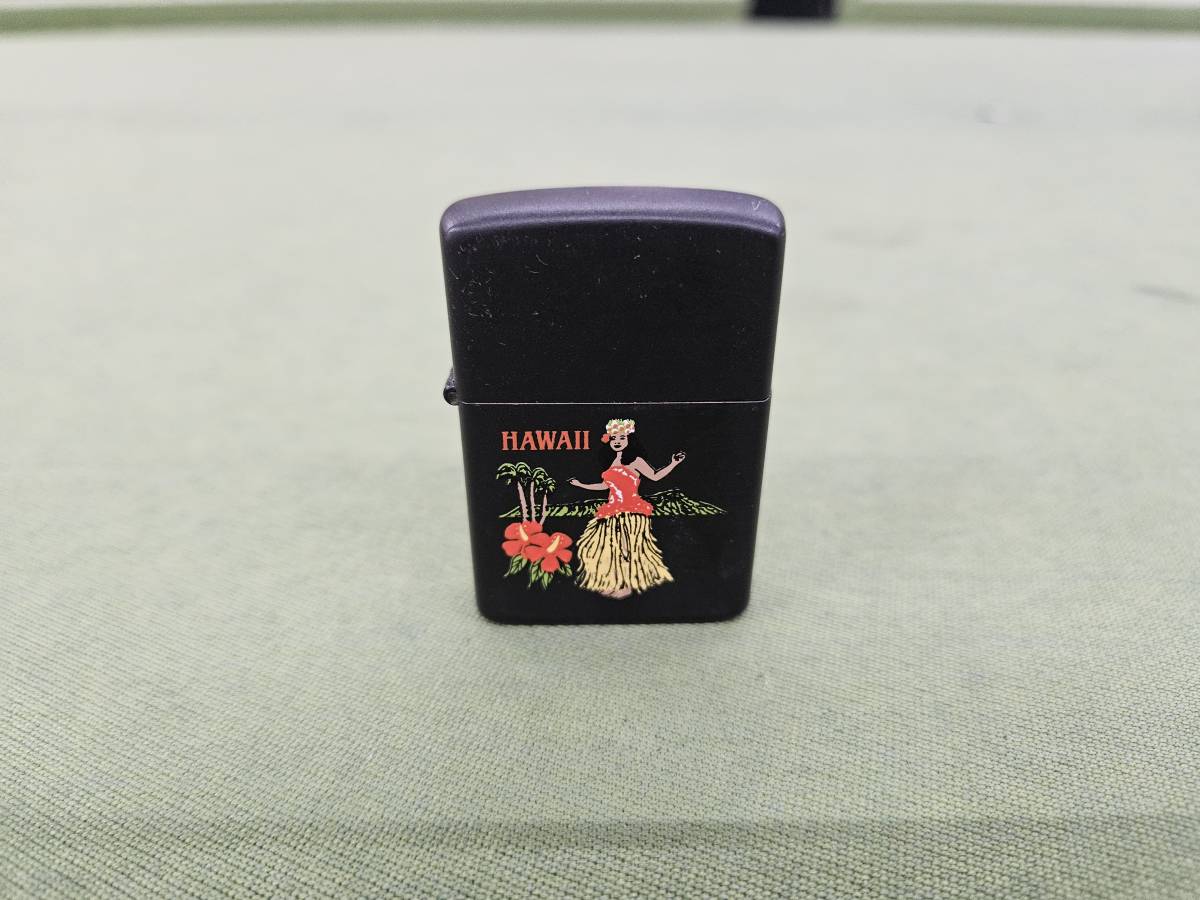 ★売切り★ZIPPO HAWAII 黒 ブラック ジッポー ジッポーライター オイルライター ハワイ 動作未確認 中古 No.H3_画像2