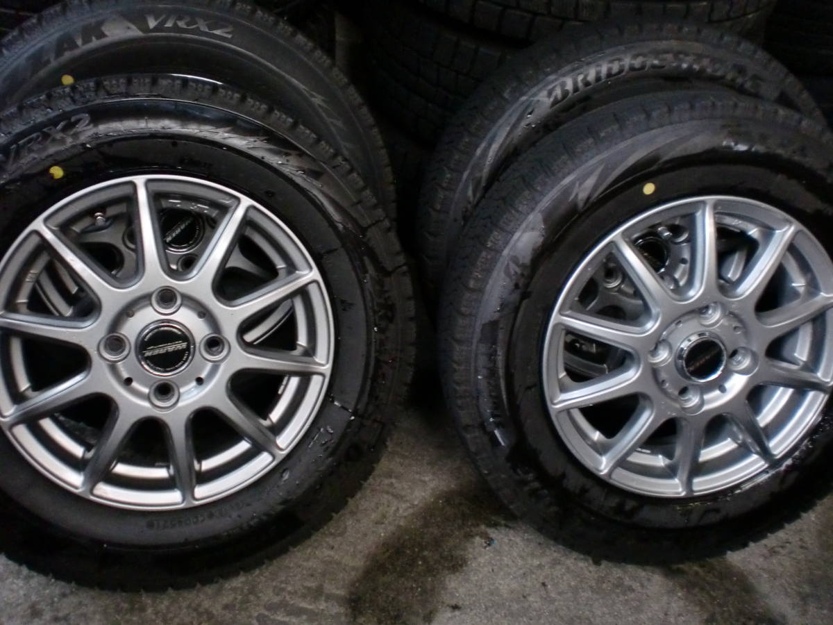 ワゴンR・ムーブ・NBOX　WAREN　13×4　PCD100　+43★深溝スタッドレス　145/80R13　2021年　VRX２　4本_画像1