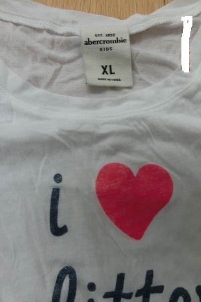  Abercrombie Kids XL белый футболка короткий рукав 130(140 150) Abercrombie & Fitch 