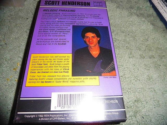 Y175 ビデオ Scott Henderson REH VIDEO 1992年 MELODIC PHARASING エレキ教則? 海外版(輸入版) _画像2