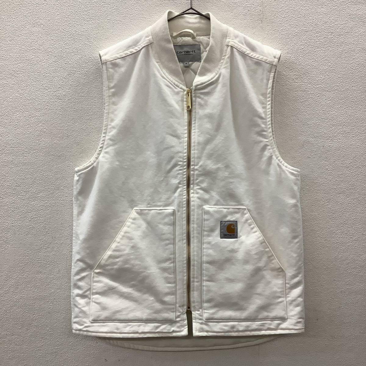 Carhartt CLASSIC VESTカーハート クラシックベスト 内側キルティング ホワイト size M 77386_画像2