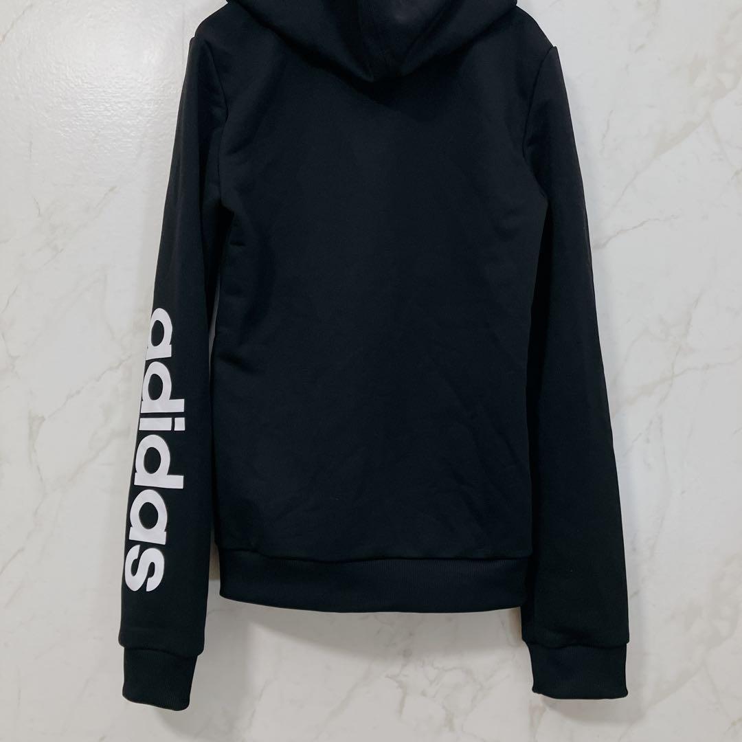 [S] beautiful goods * Adidas wear Parker lady's black Logo print 