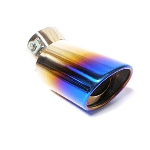 * free shipping new goods muffler cutter downward titanium manner all-purpose oval tip-up slash single muffler light car passenger vehicle dress up 