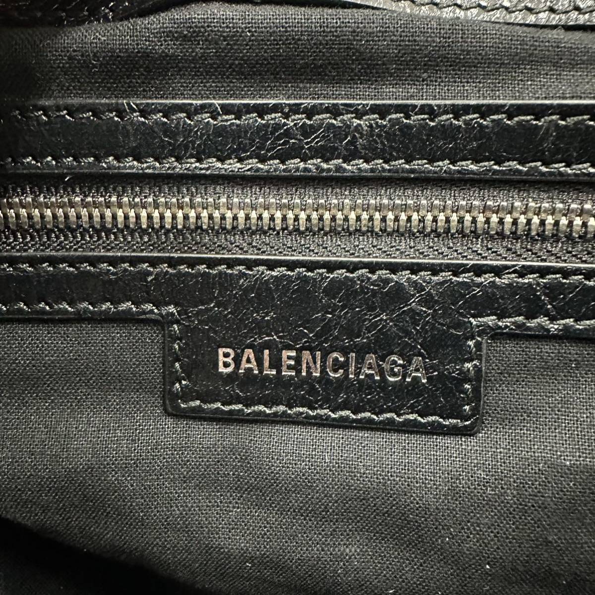 ⑫BALENCIAGA バレンシアガ Le Cagole Men XS Flap Bag ルカゴールxs フラップショルダーバッグ black ブラック アリーナラムスキン_画像7