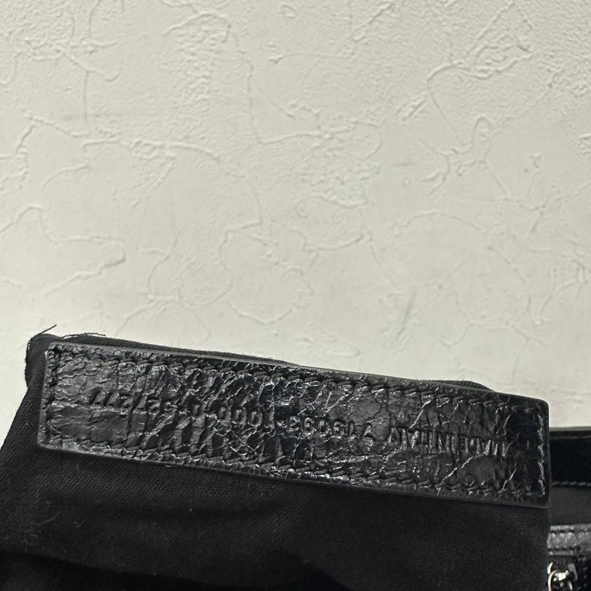 ⑫BALENCIAGA バレンシアガ Le Cagole Men XS Flap Bag ルカゴールxs フラップショルダーバッグ black ブラック アリーナラムスキン_画像9