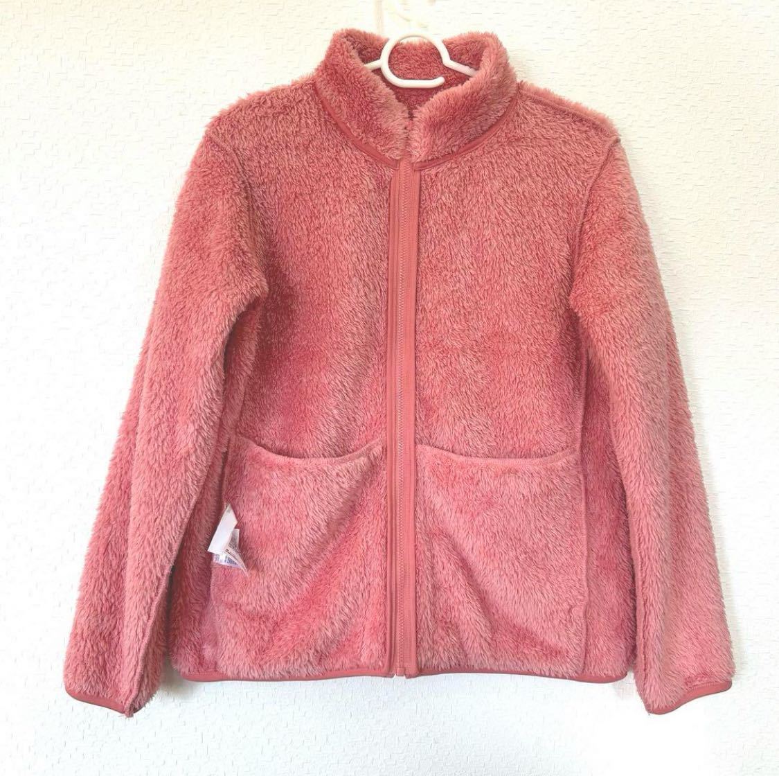 [ free shipping ][ beautiful goods ] Uniqlo UNIQLO fleece jacket sweatshirt Parker pink 150