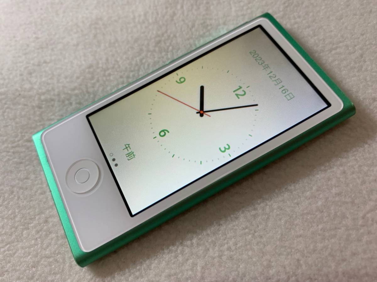 美品】Apple iPod nano 第7世代 16GB グリーン + イヤホン 美品】Apple iPod nano 第7世代 16GB グリーン + イヤホン