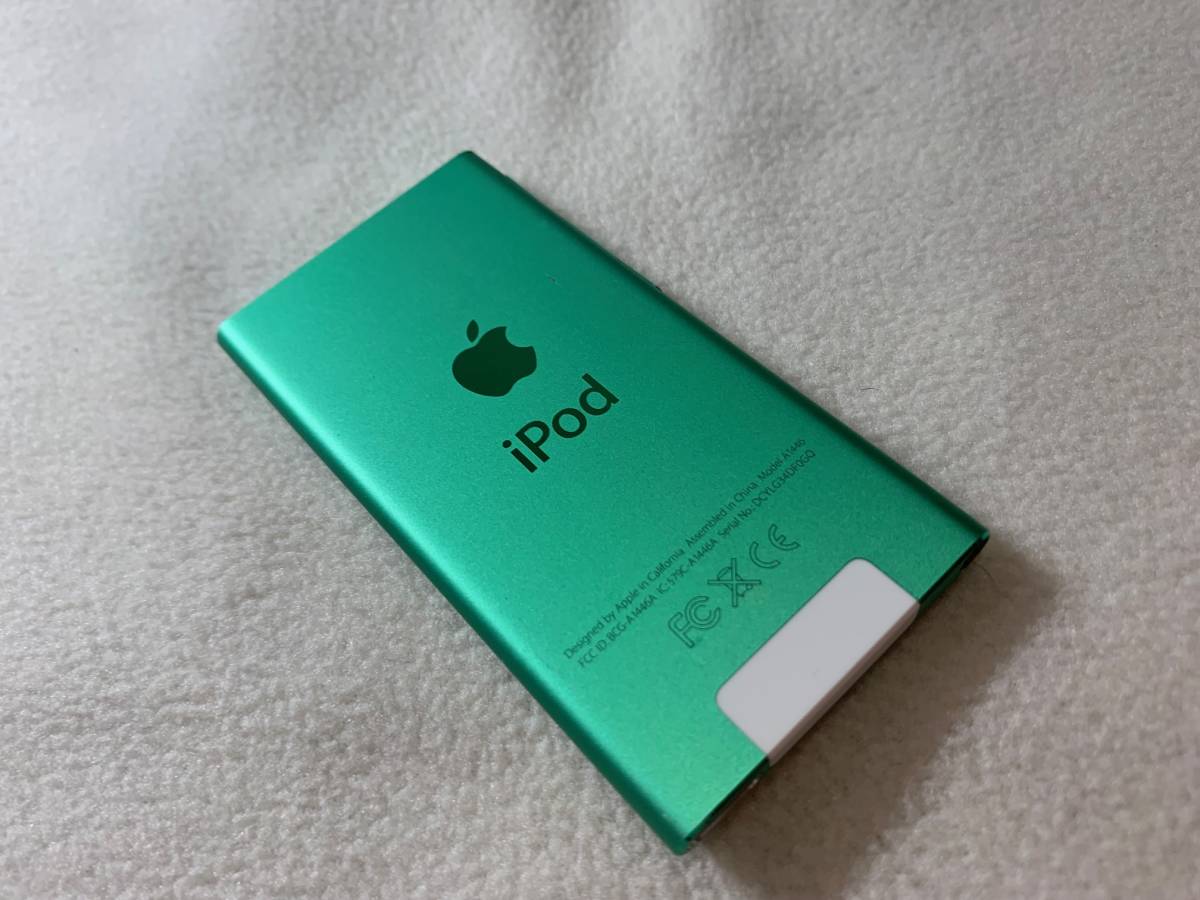 美品】Apple iPod nano 第7世代 16GB グリーン + イヤホン 美品】Apple iPod nano 第7世代 16GB グリーン + イヤホン