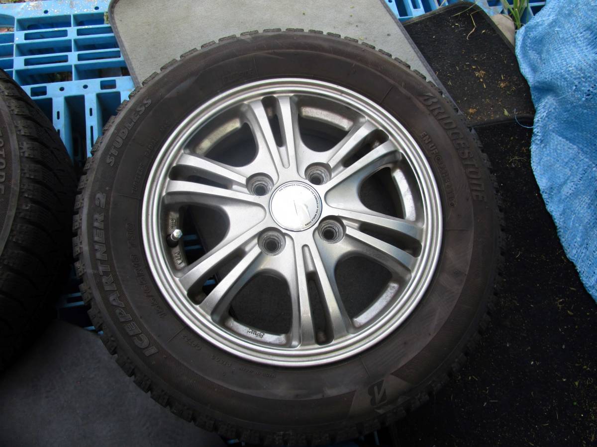 STARANGERアルミスタッドレス 155/65R13 4H100+45 4本 中古品の画像4