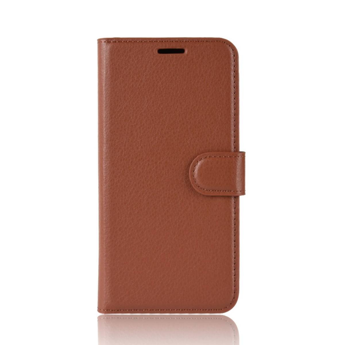 iPhoneXR ケース（6.1インチ）シンプル 手帳型 ケース ブラウン 手触りの良い上質感PUレザー スリムデザイン カードポケット スタンド機能_画像2
