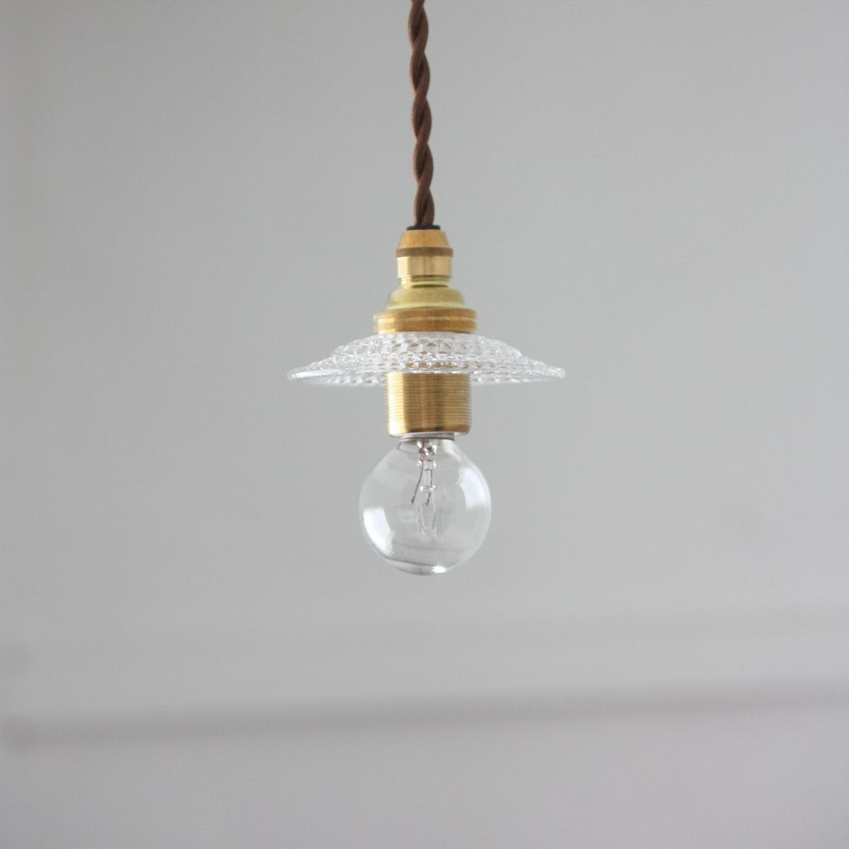 フランス オールドバカラ ガラス 小さな吊下げランプ10 アンティーク ミニ シャンデリア ペンダントライト シェードの画像4