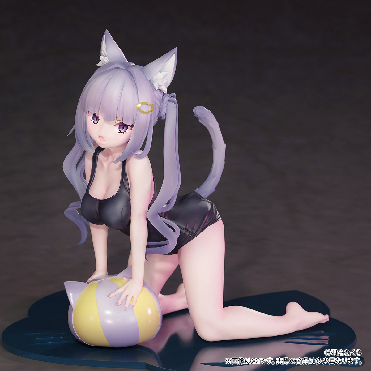 ル 年末のプロモーション ケモミミ学園 「はるさめ」illustrated by 羽倉ねくら 1/7スケール 塗装済み完成品フィギュア 新品・未開封 一般