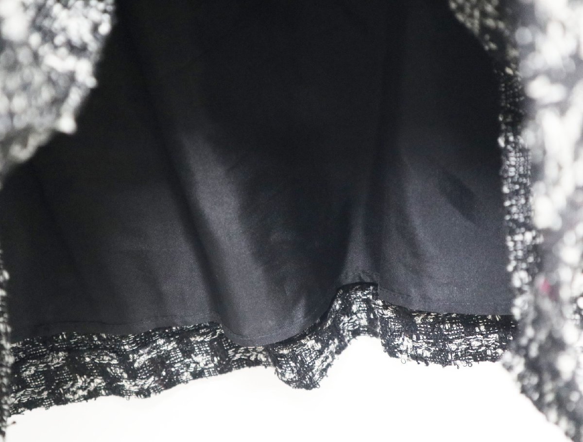 シャネル CHANEL ツイード スカート P46707 V34616 サイズ38 ブラック ホワイト 美品 レディース_画像5