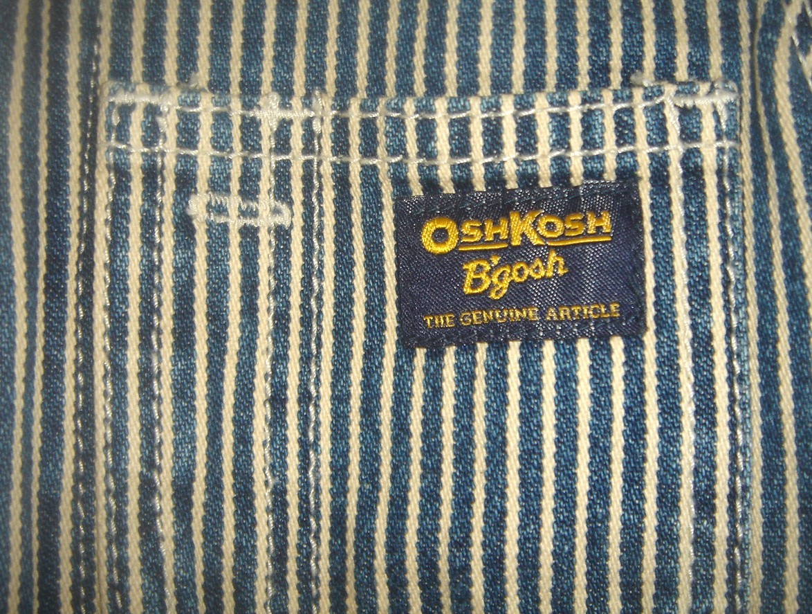 オシュコシュ OshKosh Baby B'gosh デニム ヒッコリー ストライプ カバーオール Denim Hickory Stripe Overalls_画像3