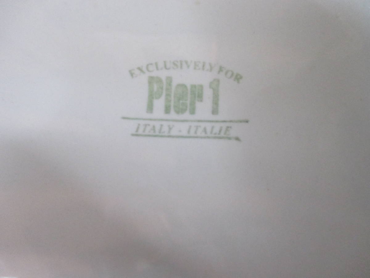 ★ホワイトプレート イタリア製 大皿 Pler 1 ITALY 外径31.3×2㎝ 重さ900㌘ 希少品の画像6