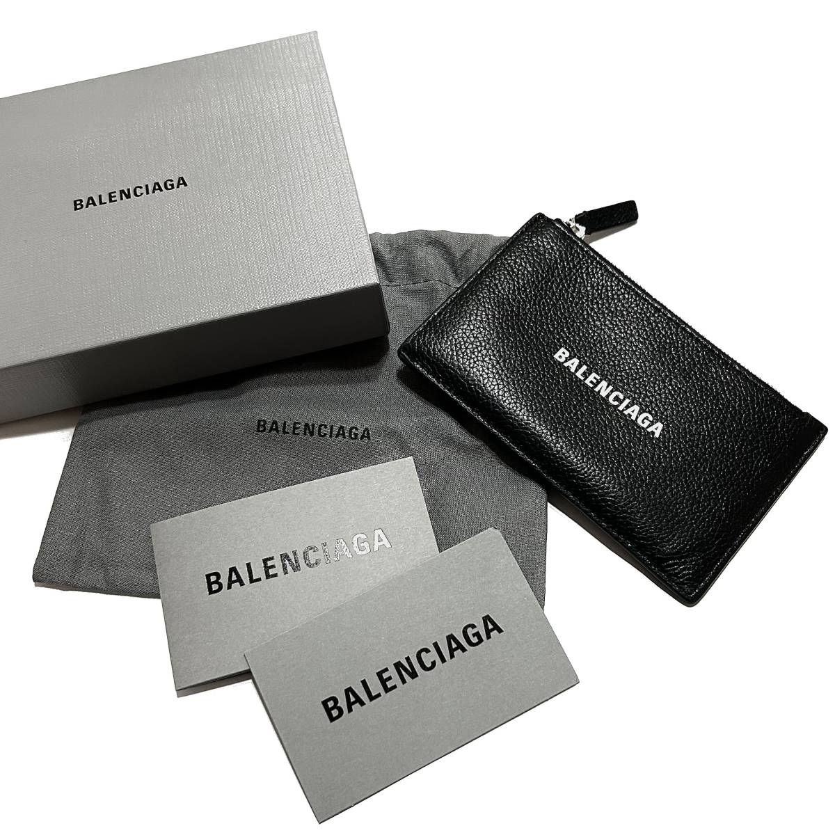 国内正規品 BALENCIAGA CASH WALLET 黒 640535 バレンシアガ フラグメントケース 小銭入れ 財布 本物_画像4