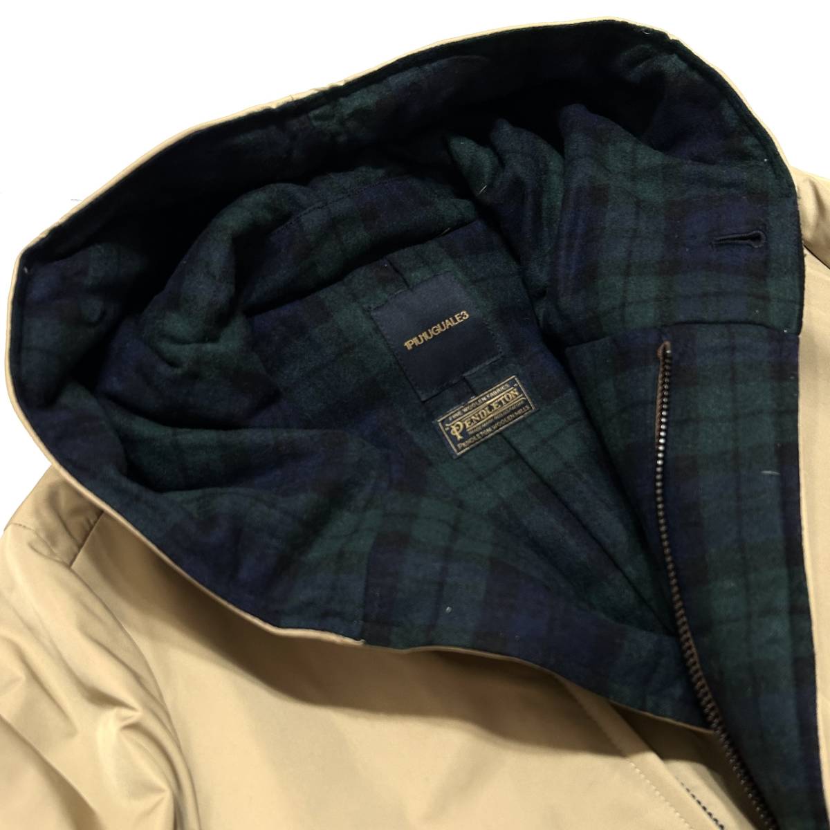 定価14 6万 1piu1uguale3 x PENDLETON ZIP HOODED WRAP COAT Ⅴ 定価14 6万 1piu1uguale3 x PENDLETON ZIP HOODED WRAP COAT Ⅴ