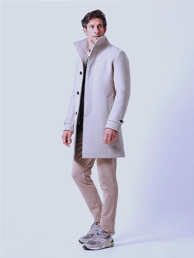 LEON掲載 定価9 4万 junhashimoto STAND COLLAR COAT 5 グレー LEON掲載 定価9 4万 junhashimoto STAND COLLAR COAT 5 グレー