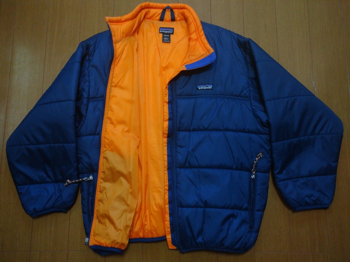 patagonia パタゴニア ファイヤーボール kidsサイズ14 XL 65876 ネイビー×オレンジ 1999年USA製 紺