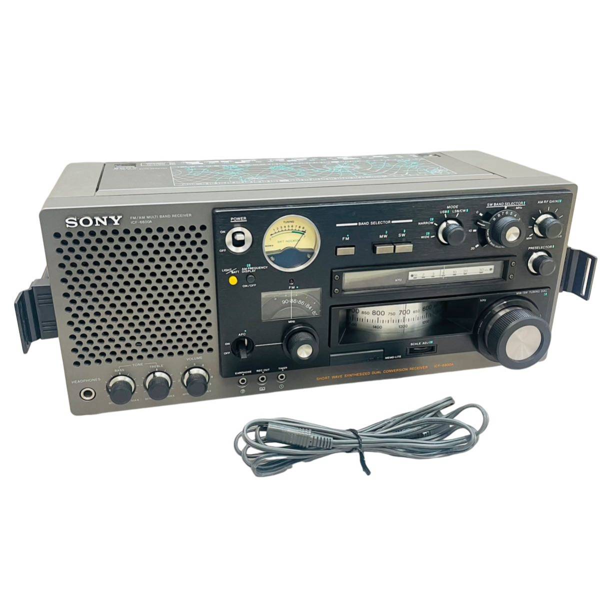 B6-04)SONY Sony ICF-6800A FM/MW/SW 31 band multiband receiver radio original box attaching present condition goods 