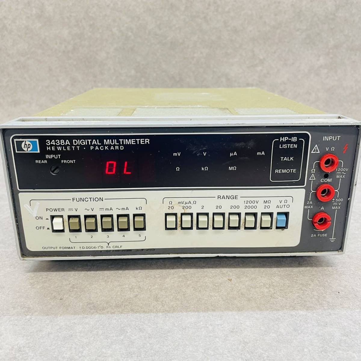 C1-08）HP 3438A DIGITAL MULTIMETER デジタルマルチメーター _画像2