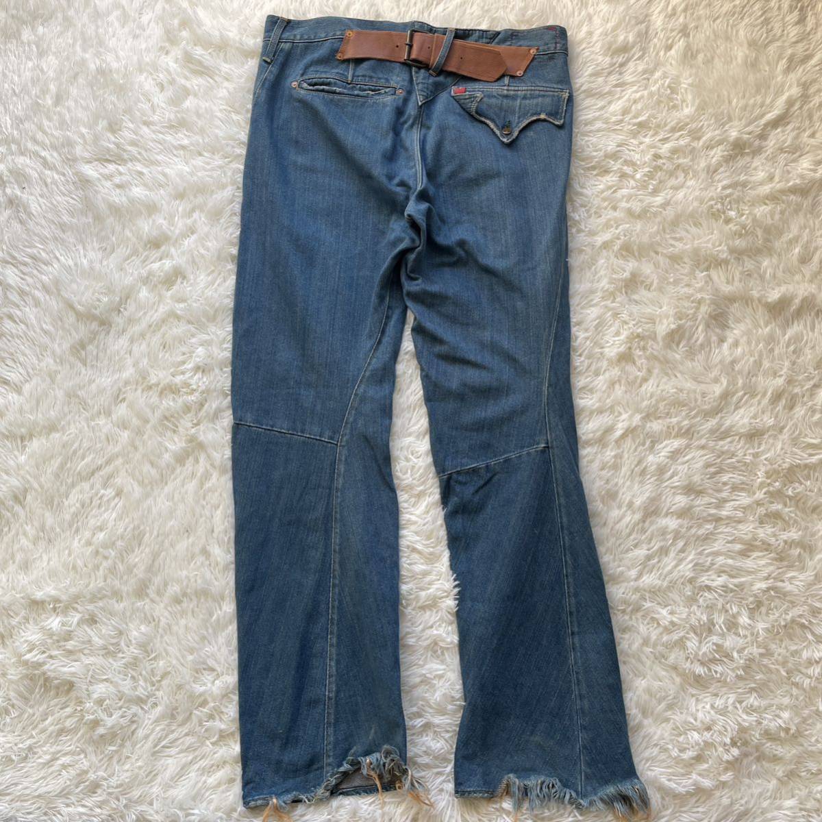 【マルジェラ期】Levi's RED WARPED COMFOR FIT 激レア　HERMES イタリア製　アーカイブ　リーバイス　Levi's 立体裁断　デニムパンツ_画像3