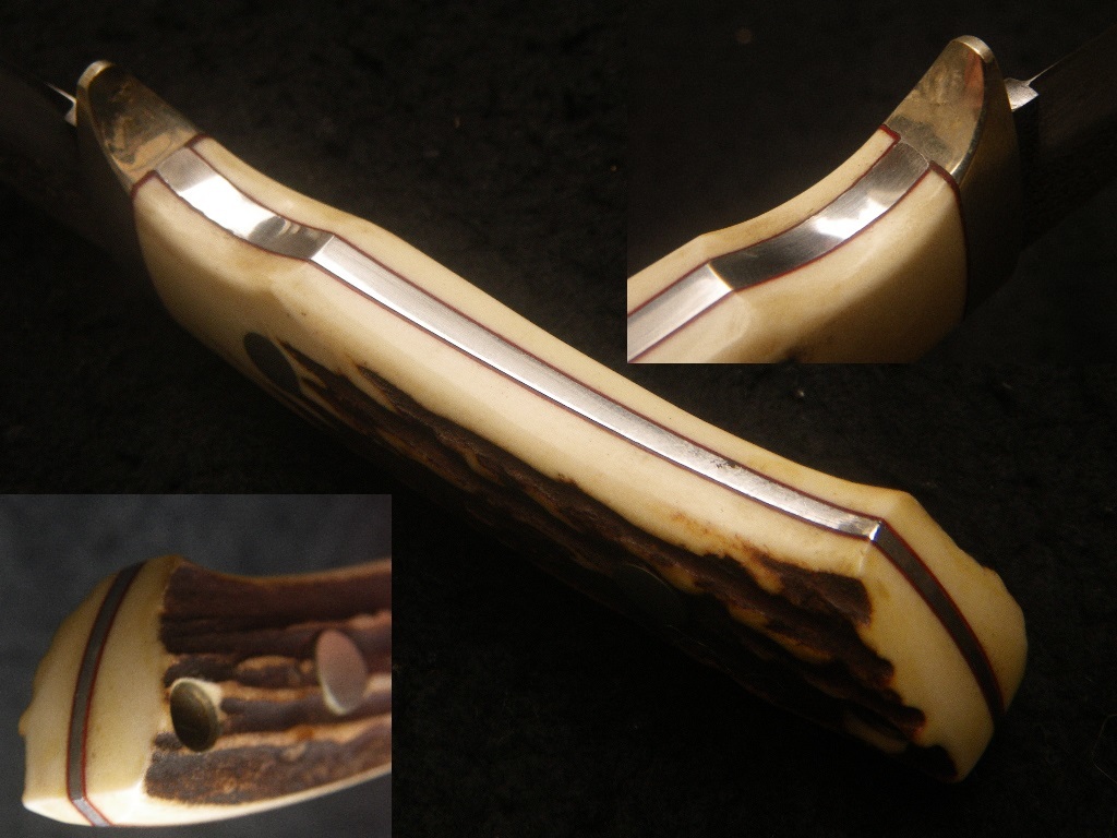 鹿角柄 墨流 革鞘 シースナイフ 検索: custom knife キャンプ 鹿角柄 墨流 革鞘 シースナイフ 検索: custom knife キャンプ